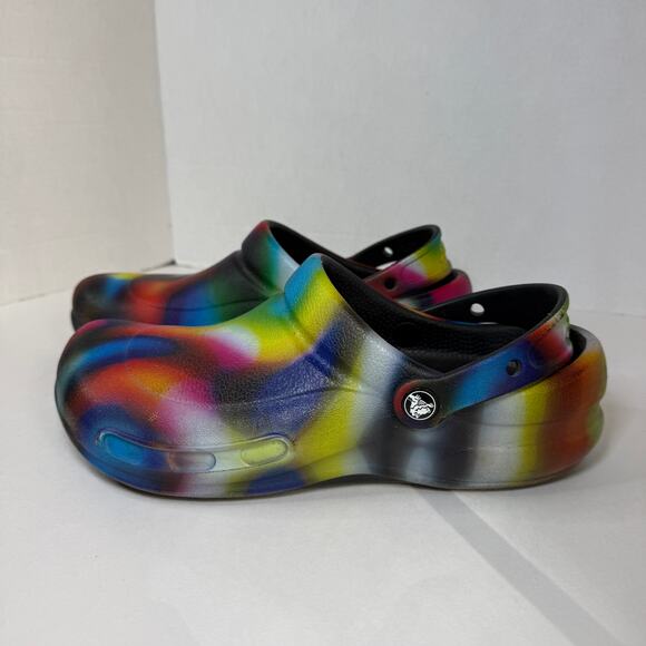 Crocs Bistro Graphic Tie Dye Slip Resistant Work Clog Women's Size 10 - Picture 5 of 8